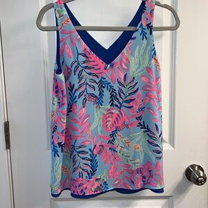Lilly Pulitzer Reversible Flowy Tank Top Size XS - NWT - Blue
